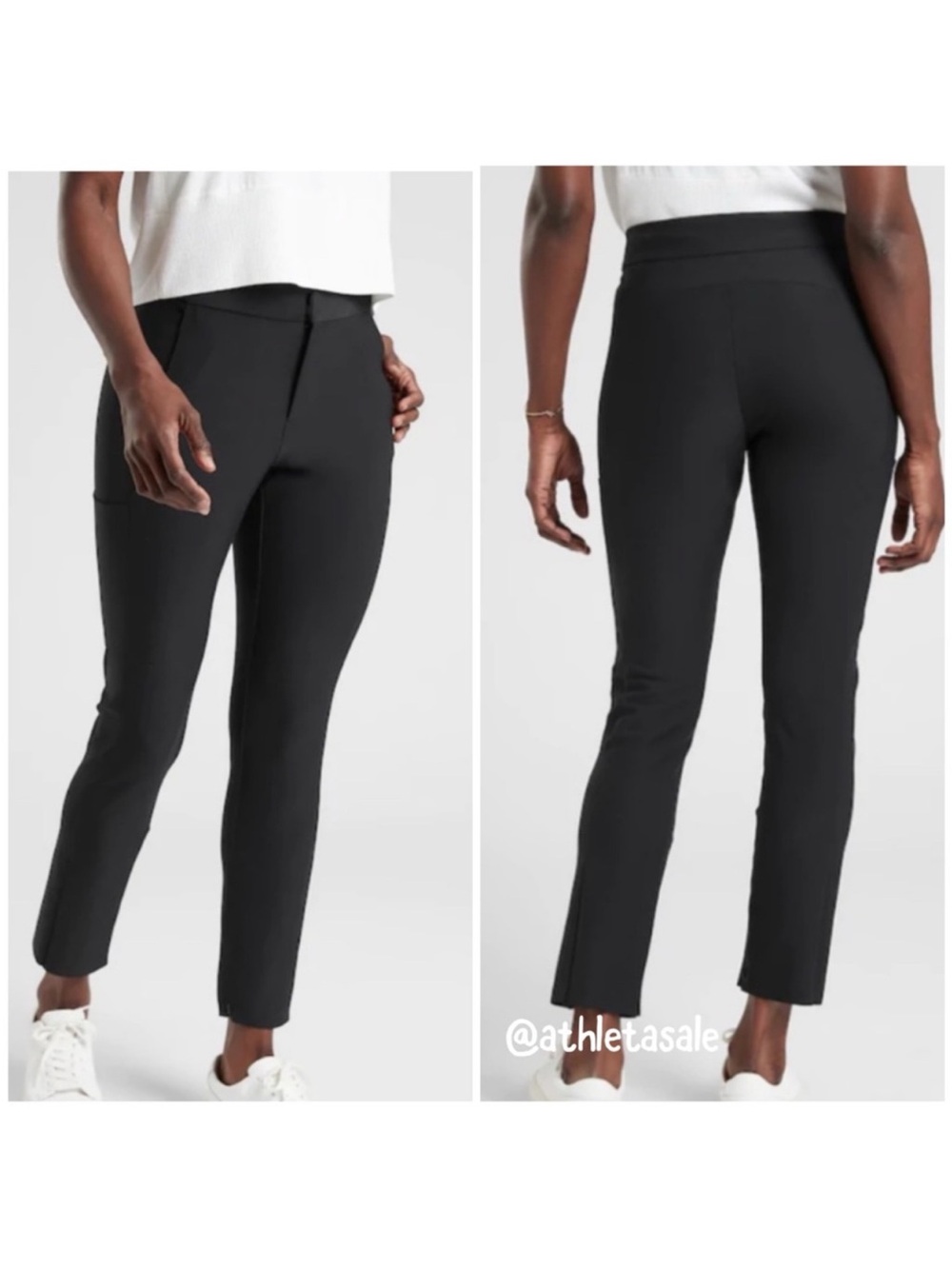 Athleta Black Stellar Trousers Ankle Pants